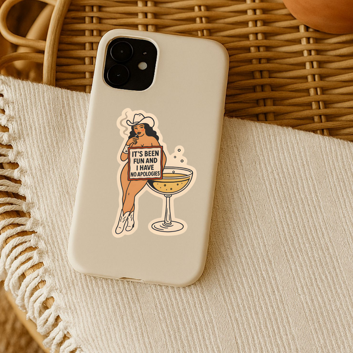 Cowgirl It’s Been Fun, No Apologies Sticker