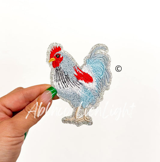  Rooster Chicken Embroidery Patch
