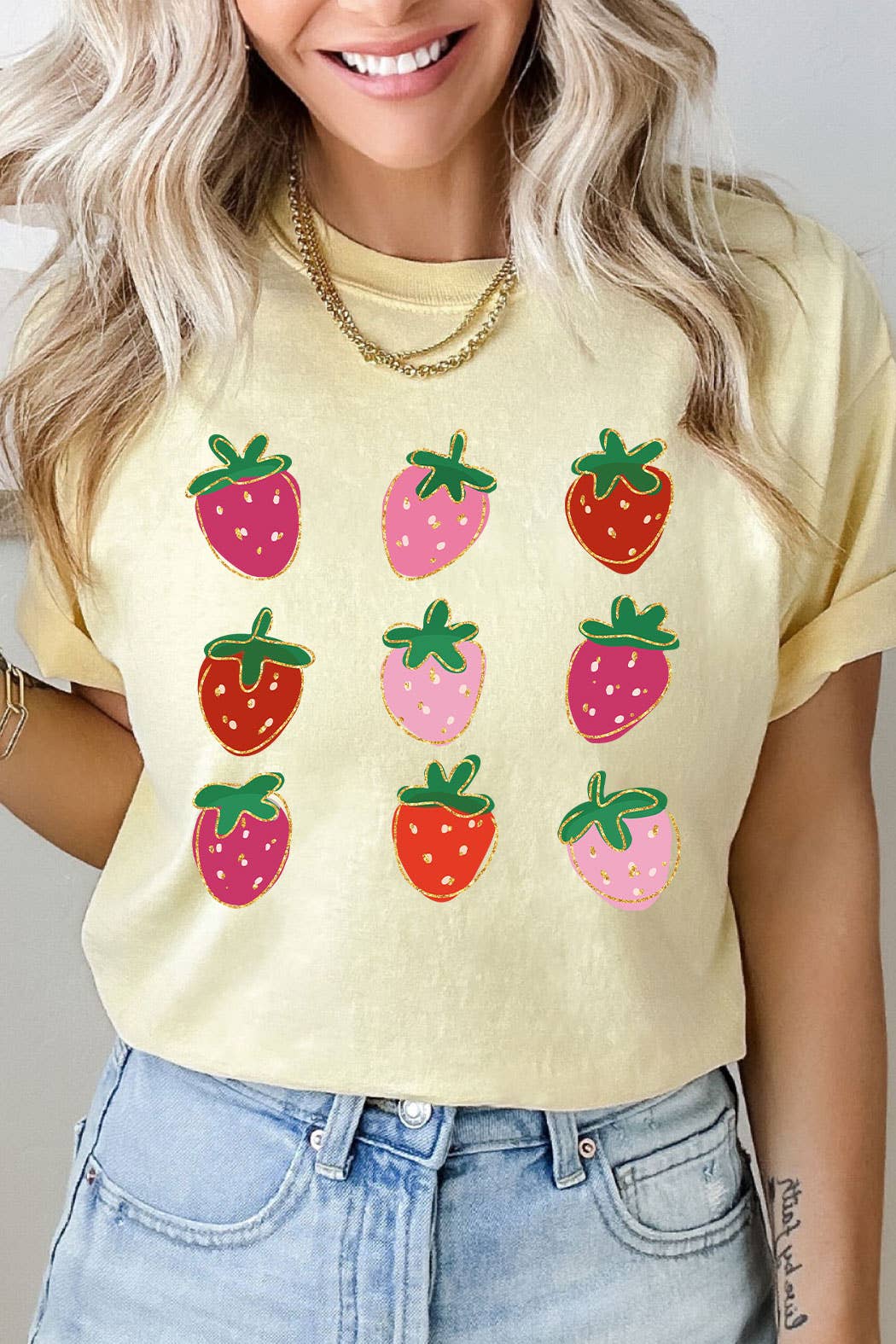 Strawberry Comfort Colors Tee