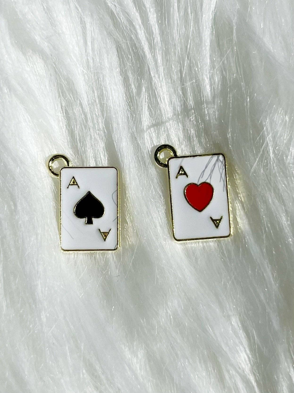 Poker Card Charm- Red