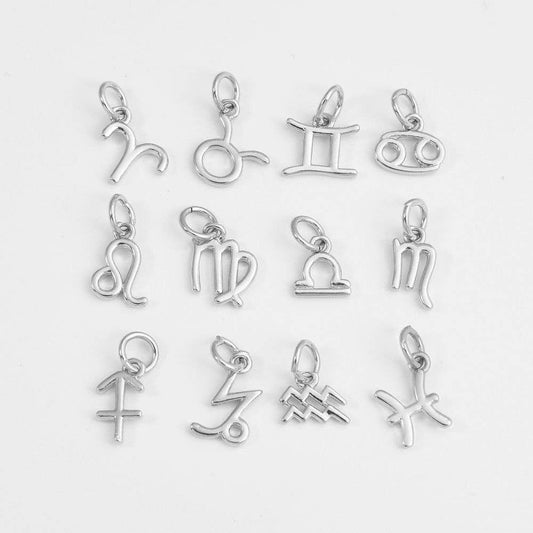 Zodiac Sign Horoscope Charm- Silver