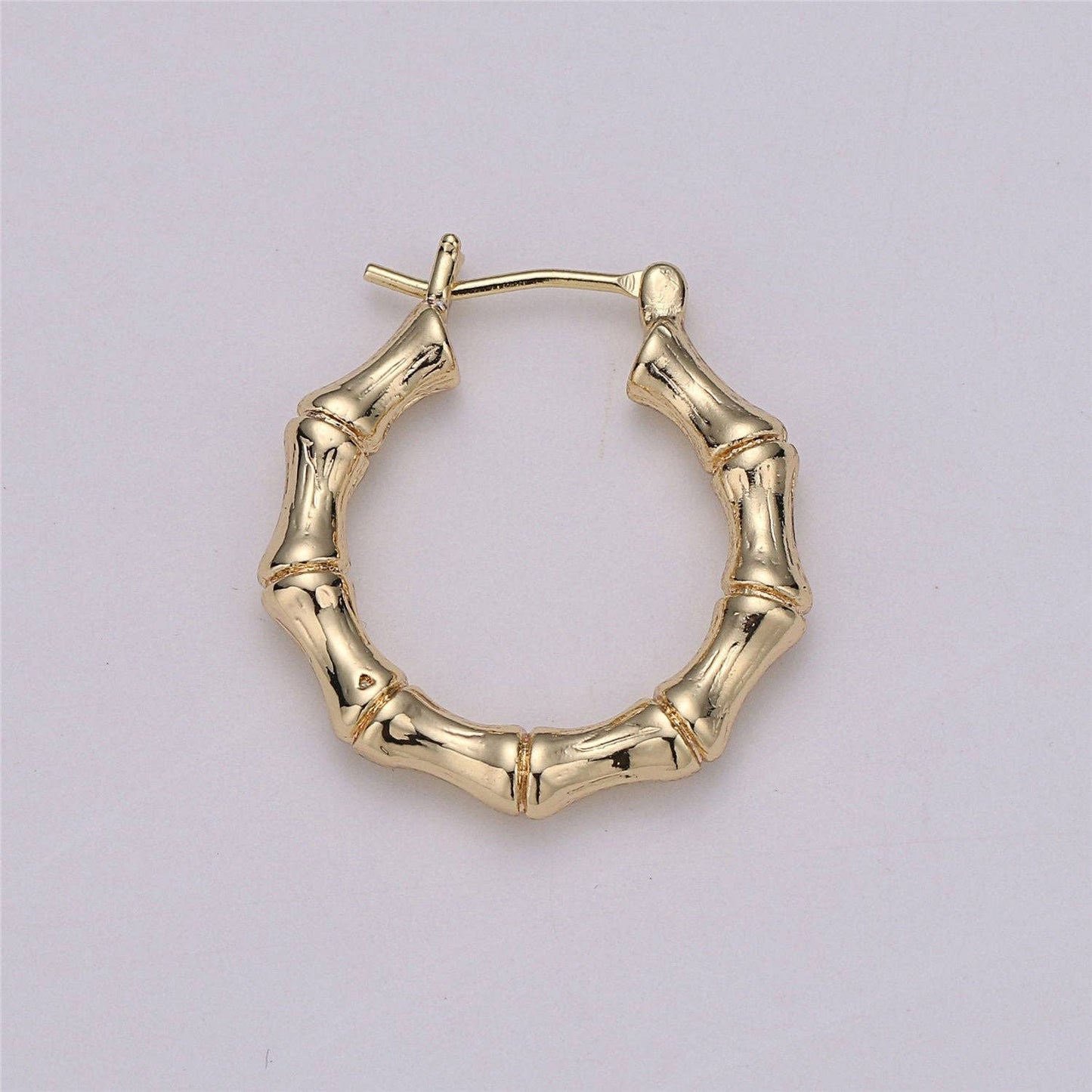 Gold Filled Bamboo Hoops