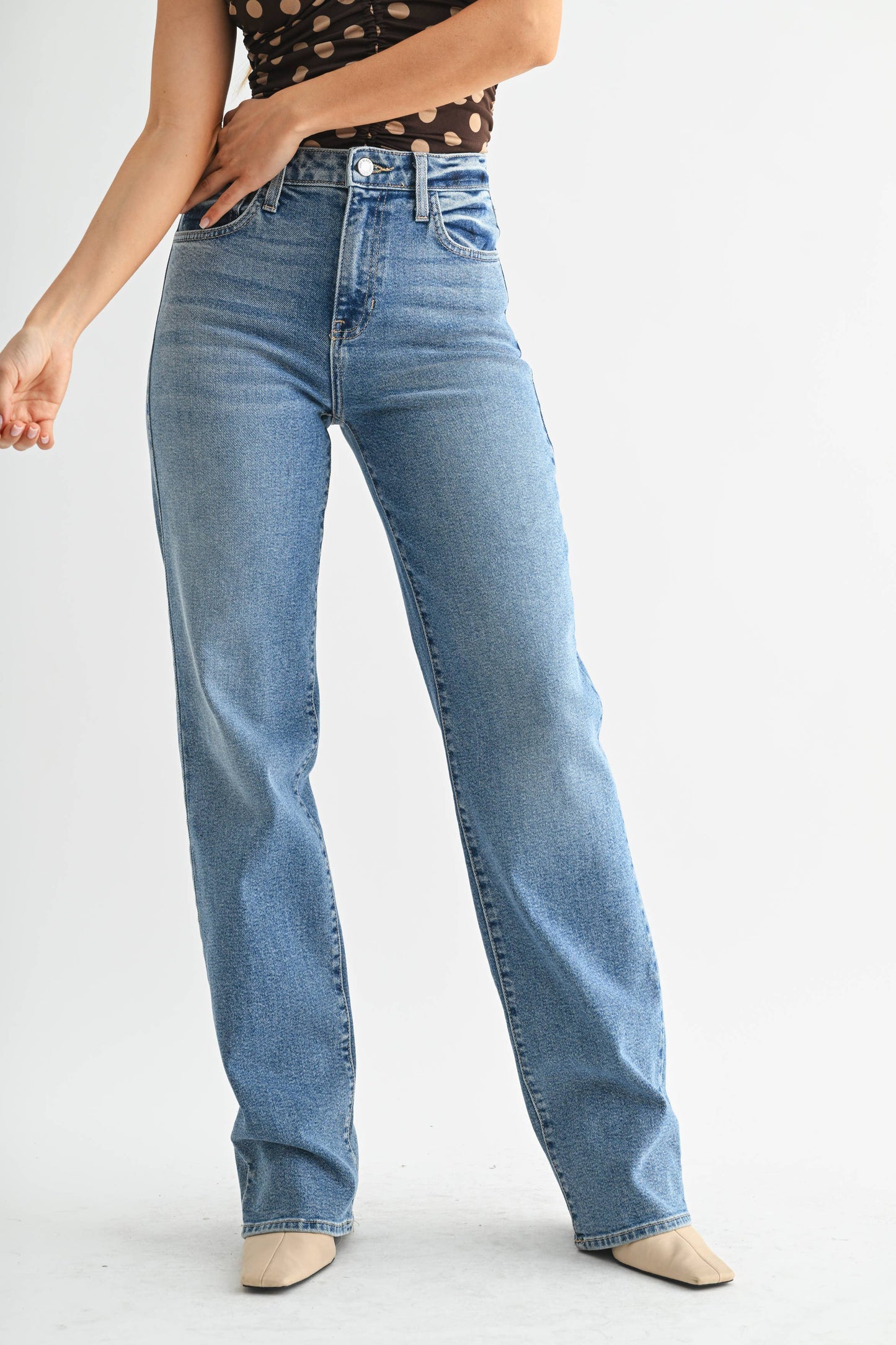 Longer Length Straight Denim