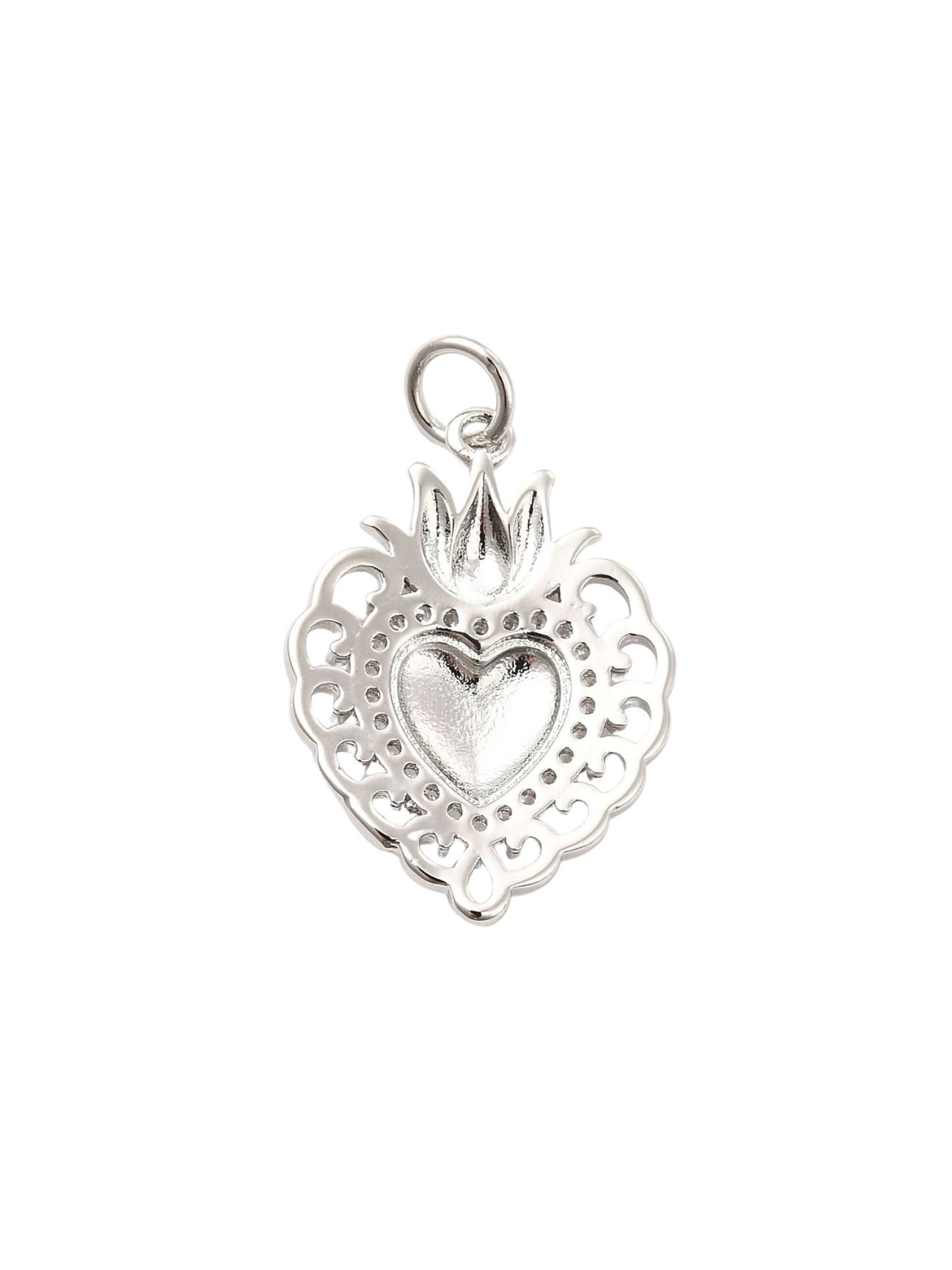 Flaming Heart Charm