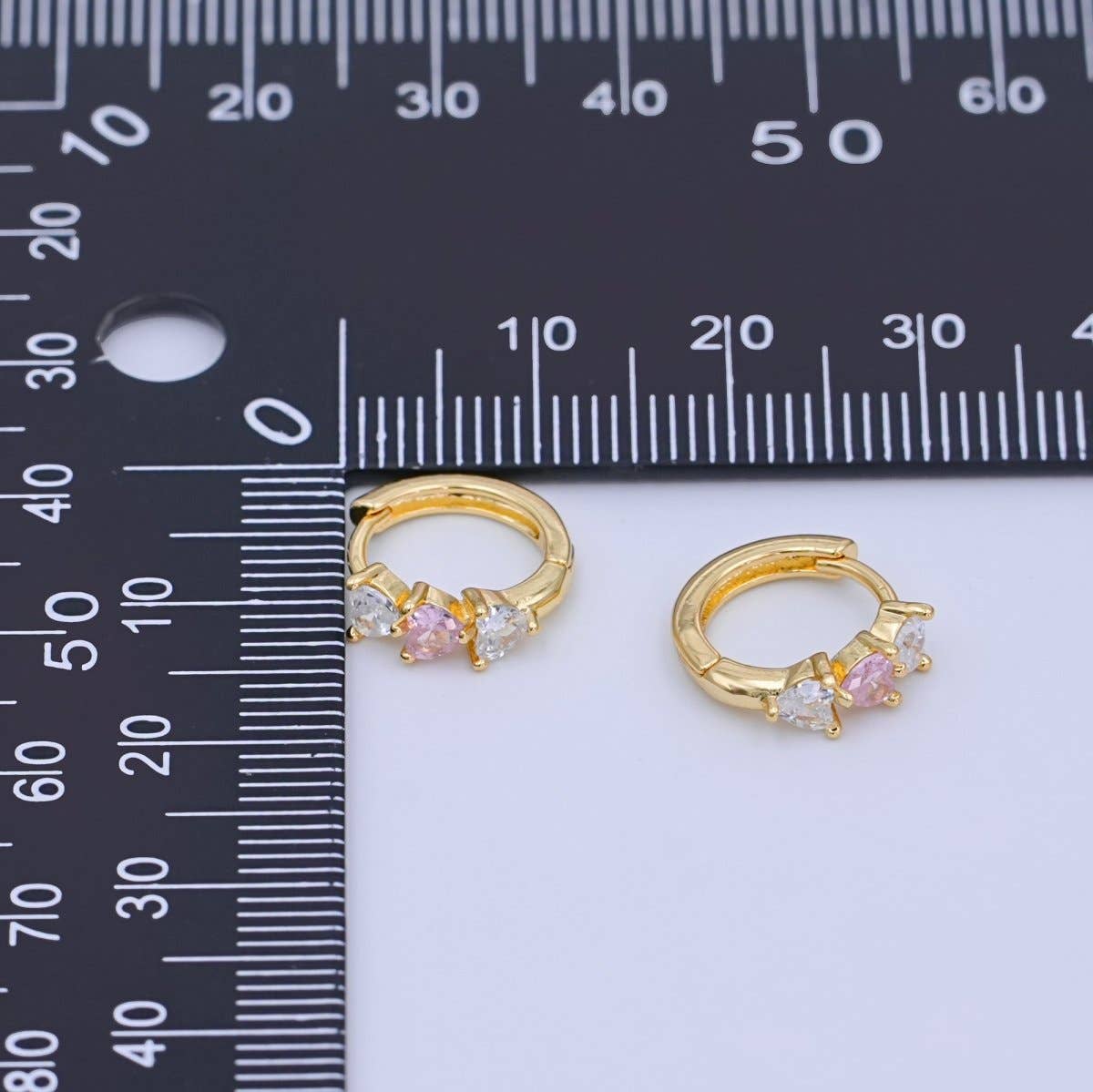 Gold Filled Heart Huggie Earrings