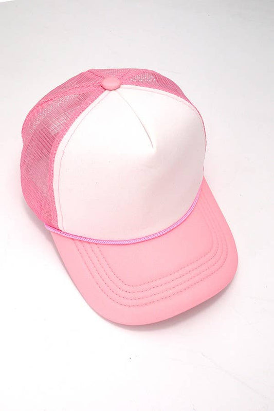 TRUCKER HAT LT PINK / WHITE