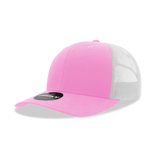 Adult Trucker Hat- Pink/White