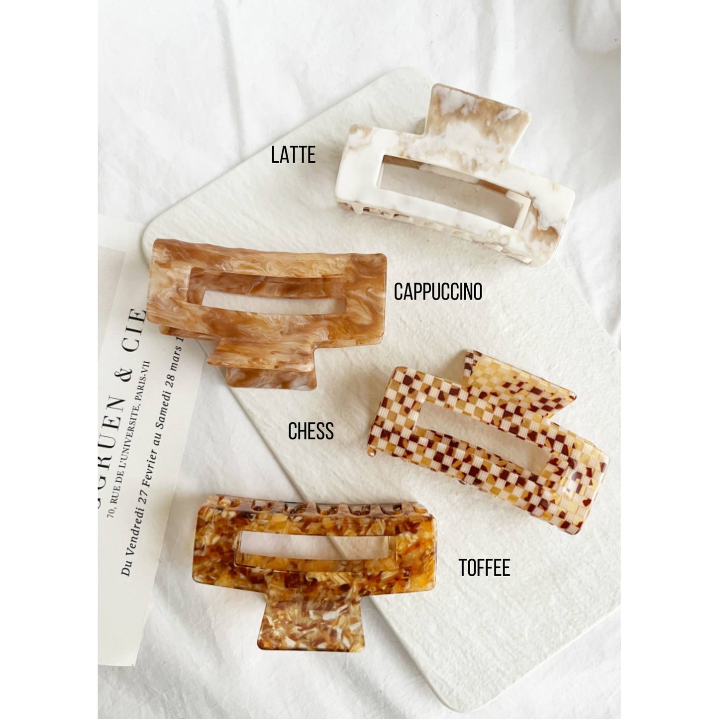 Jumbo 4-Inch Claw Clip: CHESS