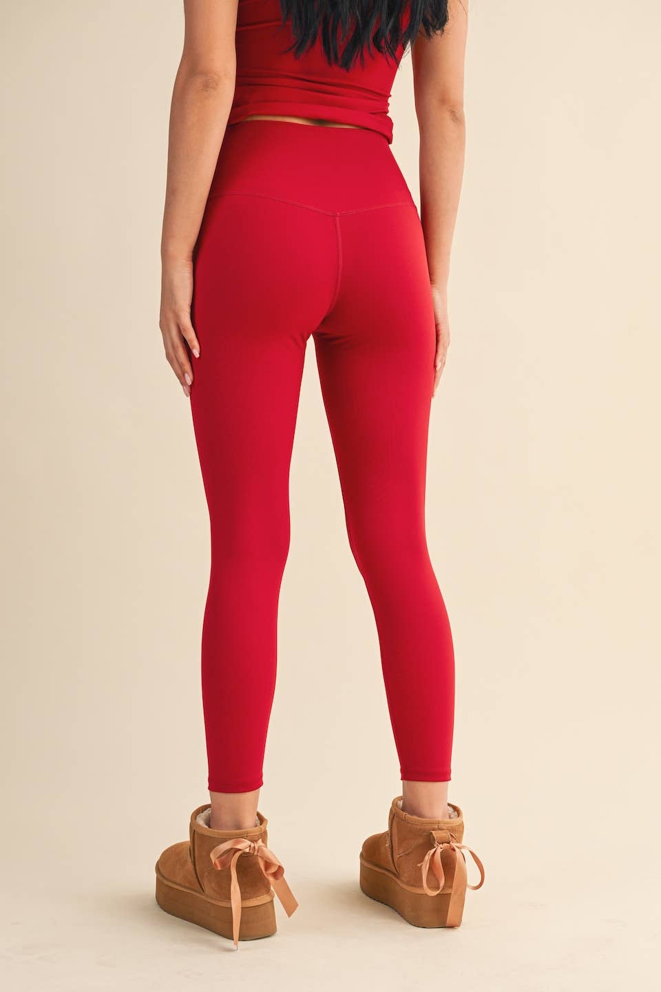 Classic High-Rise Leggings: Cherry