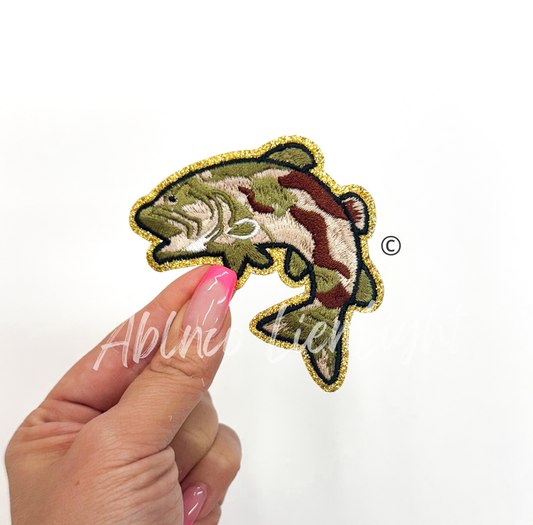 Camo Fish Embroidery Patch