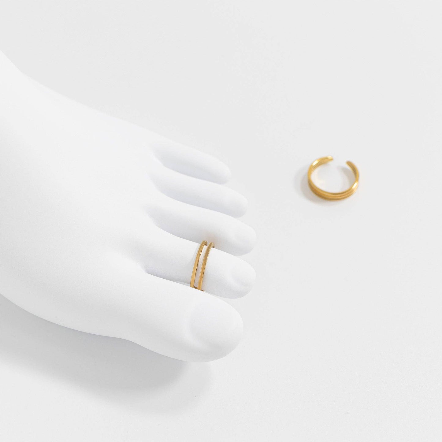 Adjustable Double Bar Toe Ring