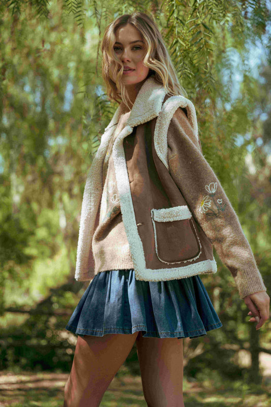 SUEDE & SHERPA VEST