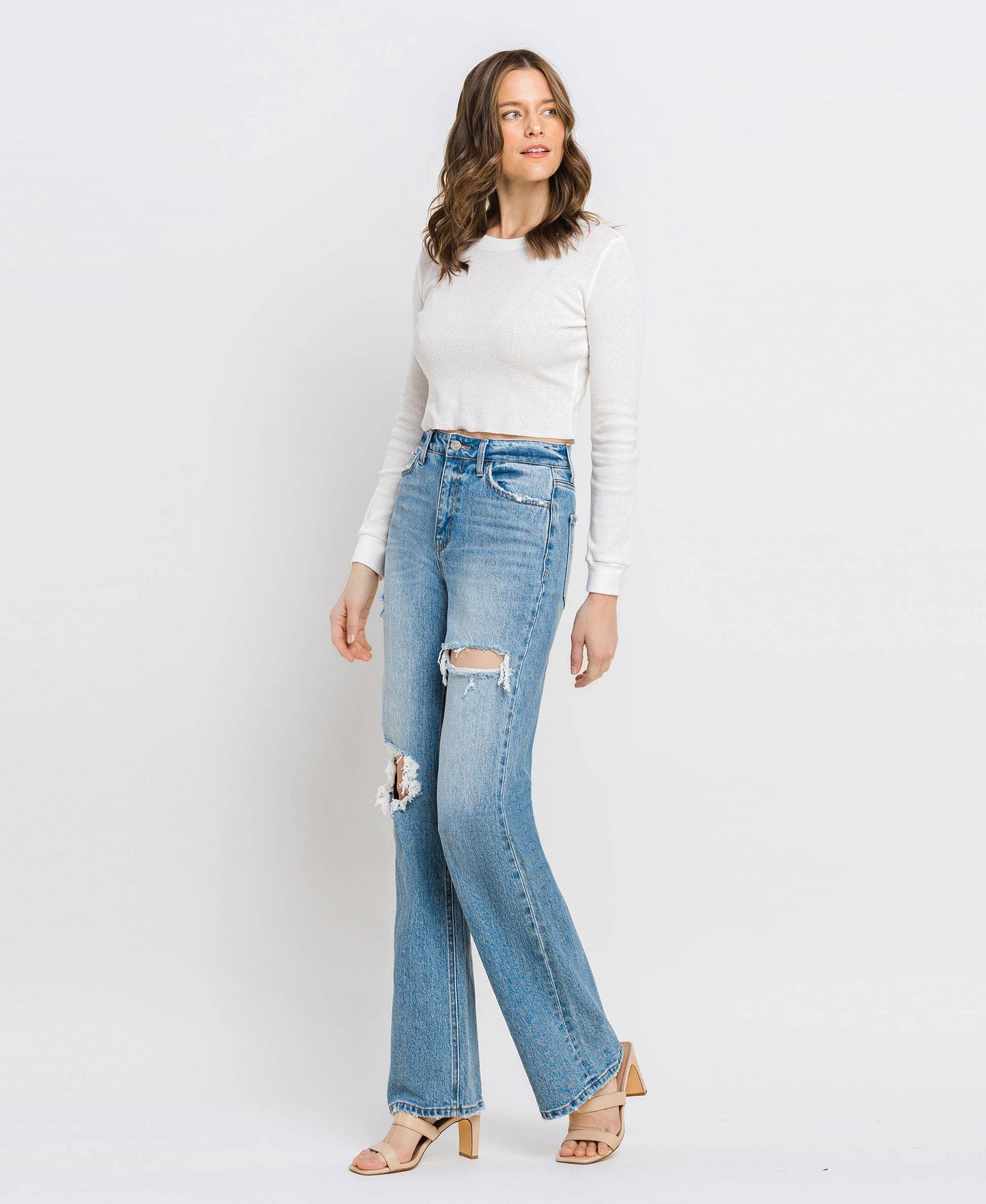 JOSIE DISTRESSED STRAIGHT JEANS