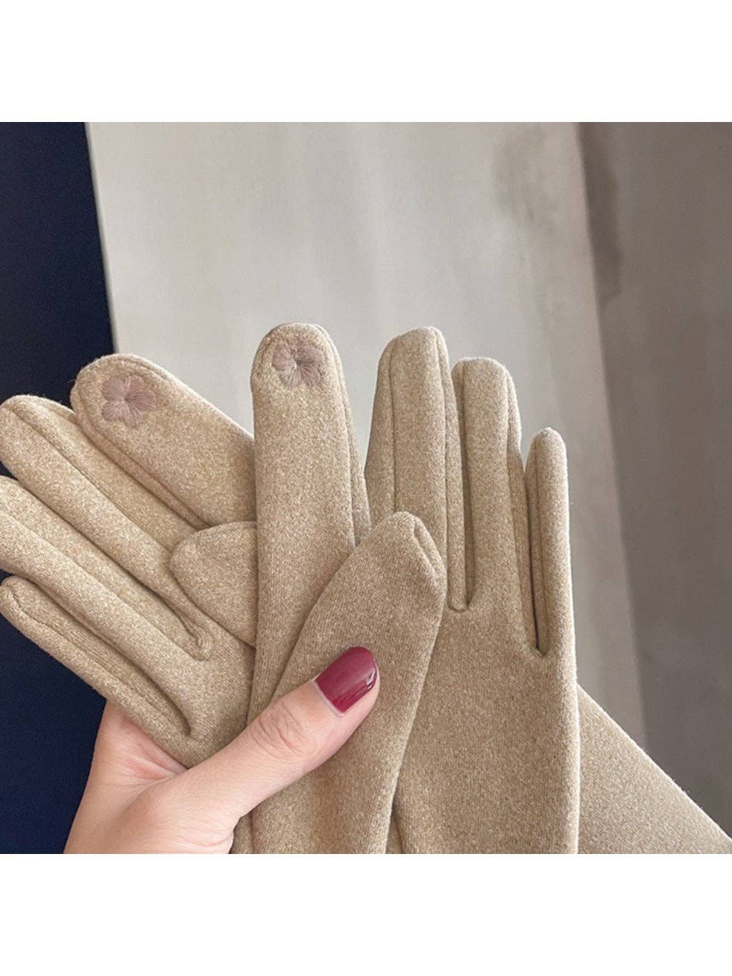 Touchscreen Gloves with bow: Red