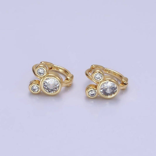 14K Gold Mickey Huggie Earring