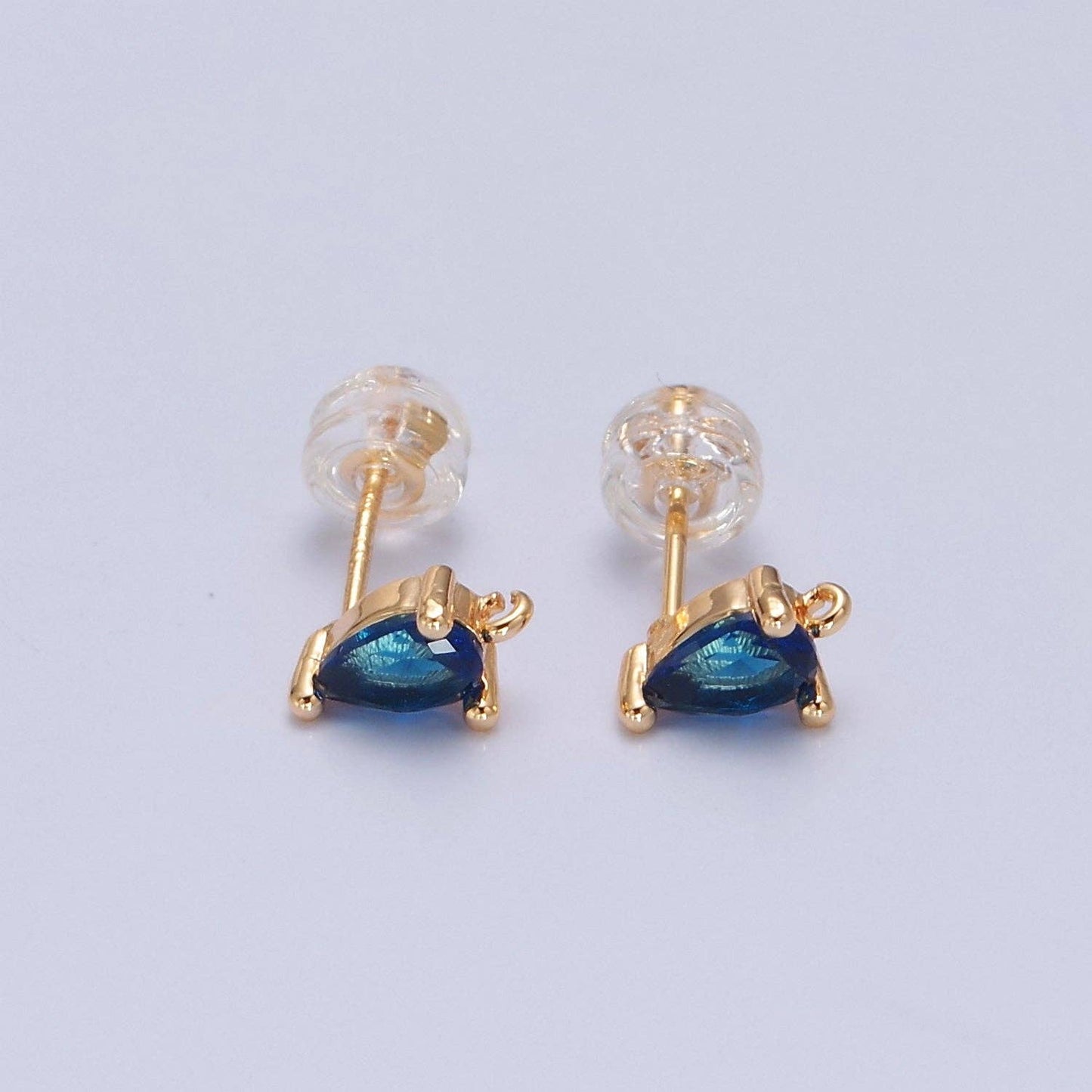 Mini Tear Drop Stud Earring- Blue