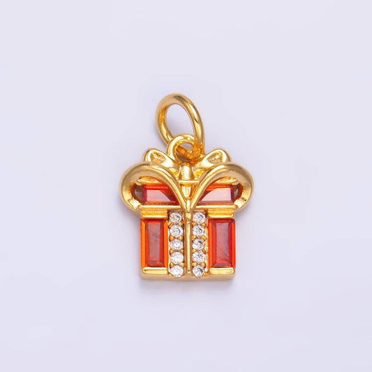 Baguette CZ Present Gift Charm