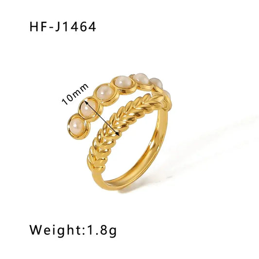 18K Plated Ring W/Multi Stones