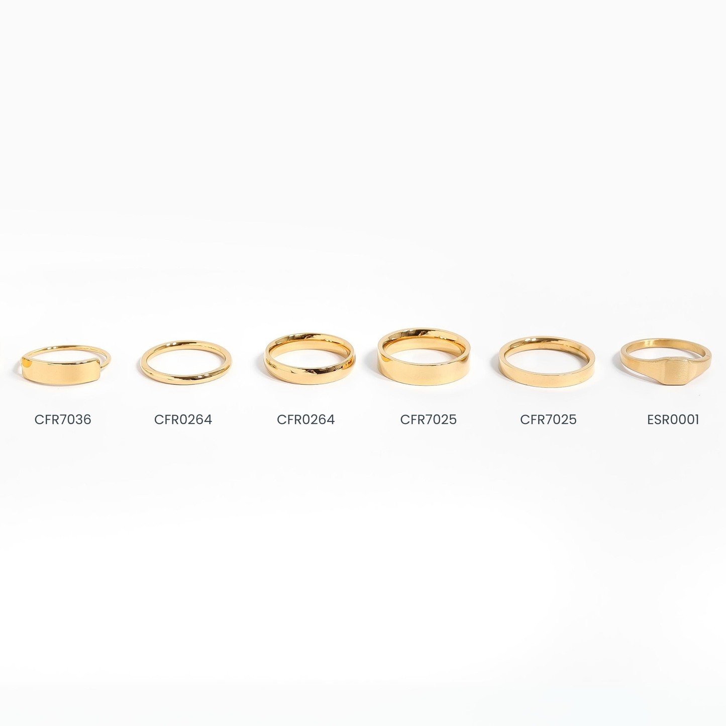 Gold Flat Band Ring: 2mm