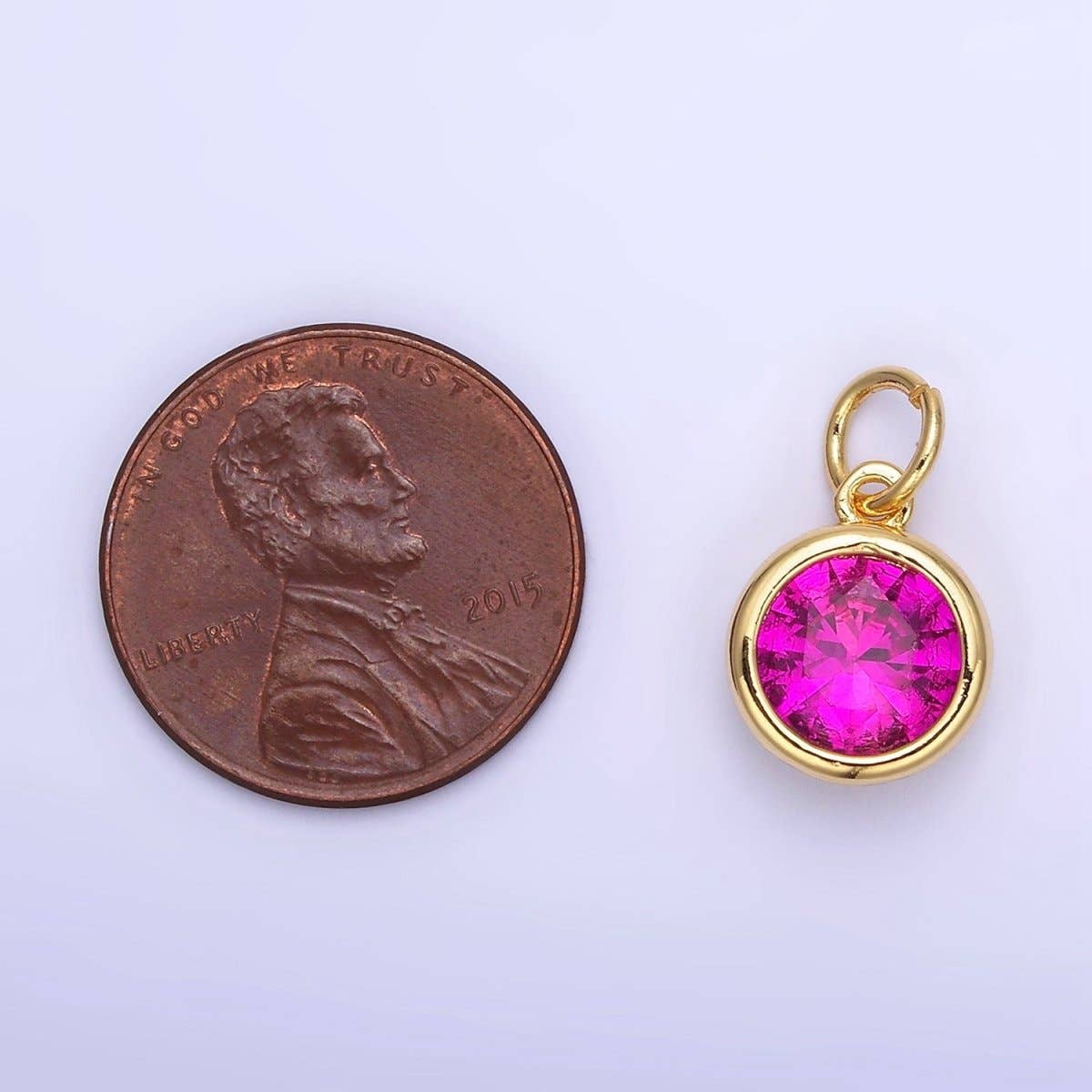 Birthstone Charm: Silver / Yellow