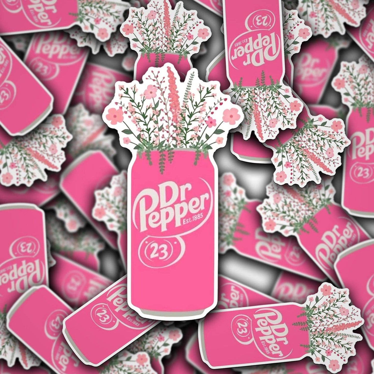 Floral Dr. Pepper Can