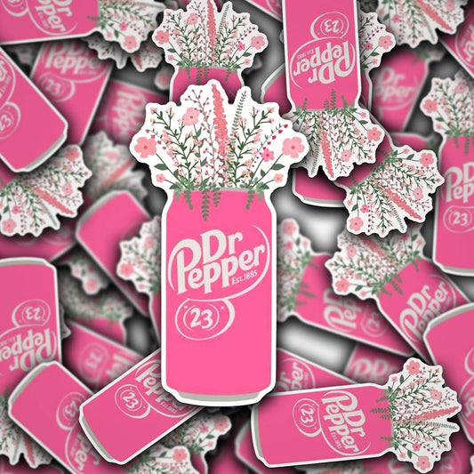 Floral Dr. Pepper Can