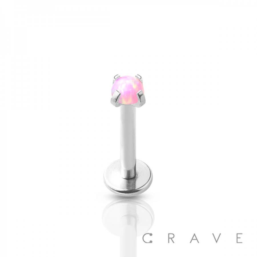 OPAL THREADED LABRET: SS-16GA