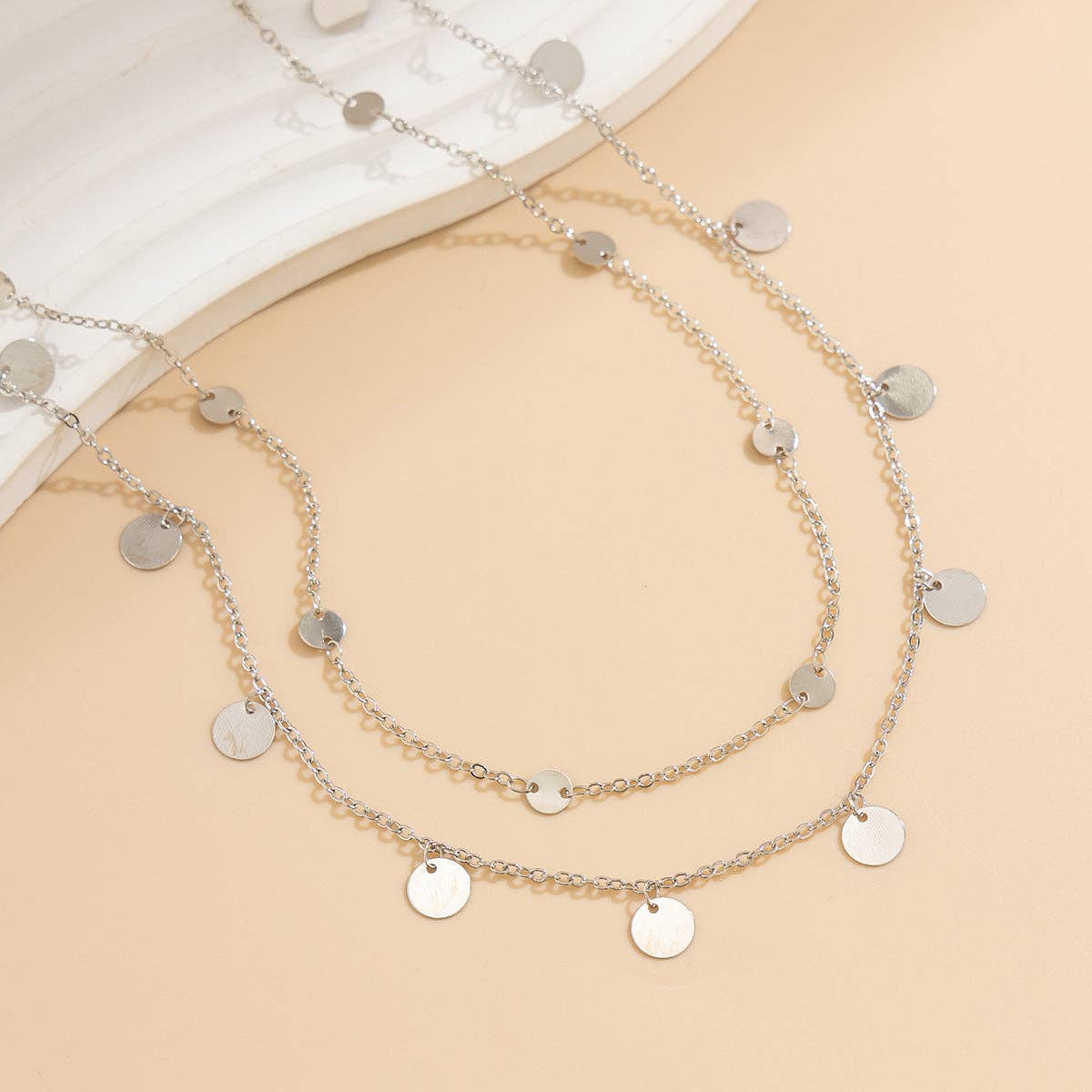 Silver Pearl Double Belly Chain