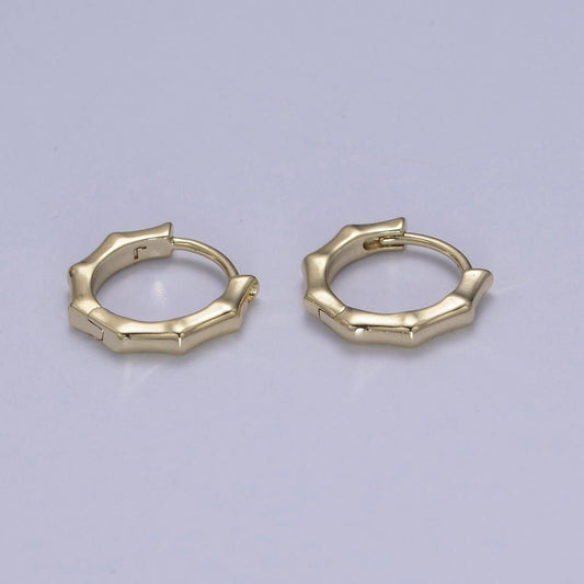 Gold Filled Geo Hoop Huggies