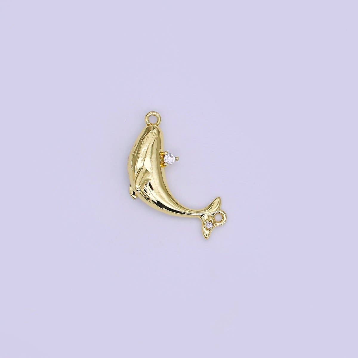 24K Gold Whale Charm