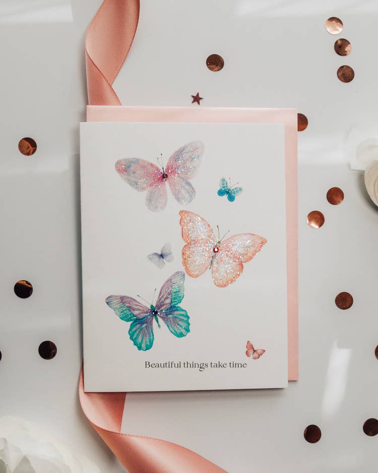 'Beautiful Things' Butterfly Friendship Greeting Card