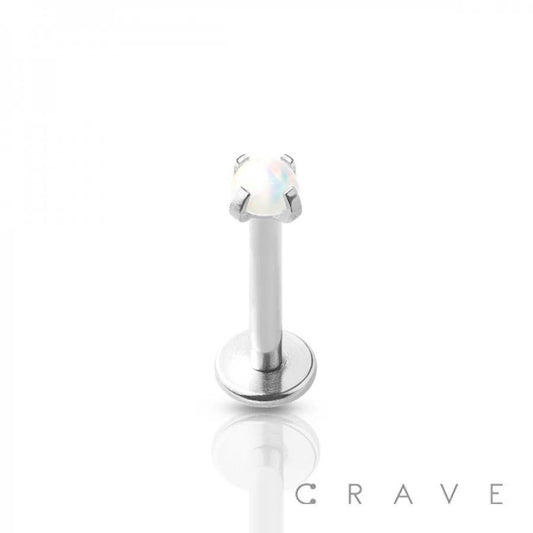 OPAL THREADED LABRET: SS-16GA