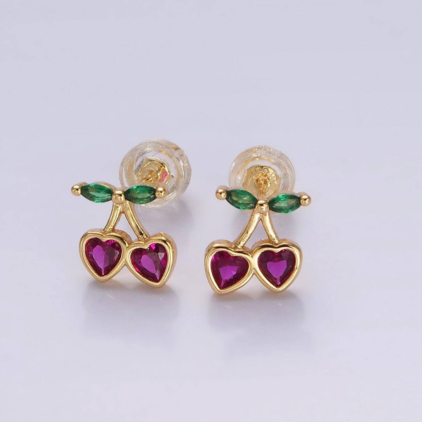 Heart Cherry Studs