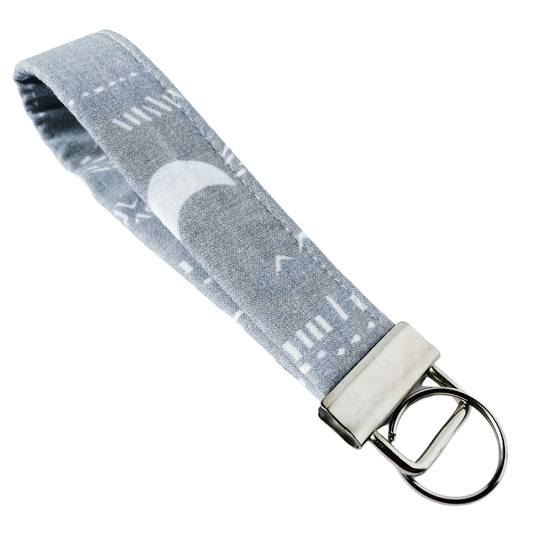THE FOBSKEY® KEYCHAIN || GRAY MODERN GEO