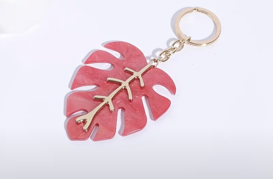 Monstera Leaf Keychain Plant Keychain