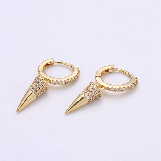 Gold Spike Dangle Earring