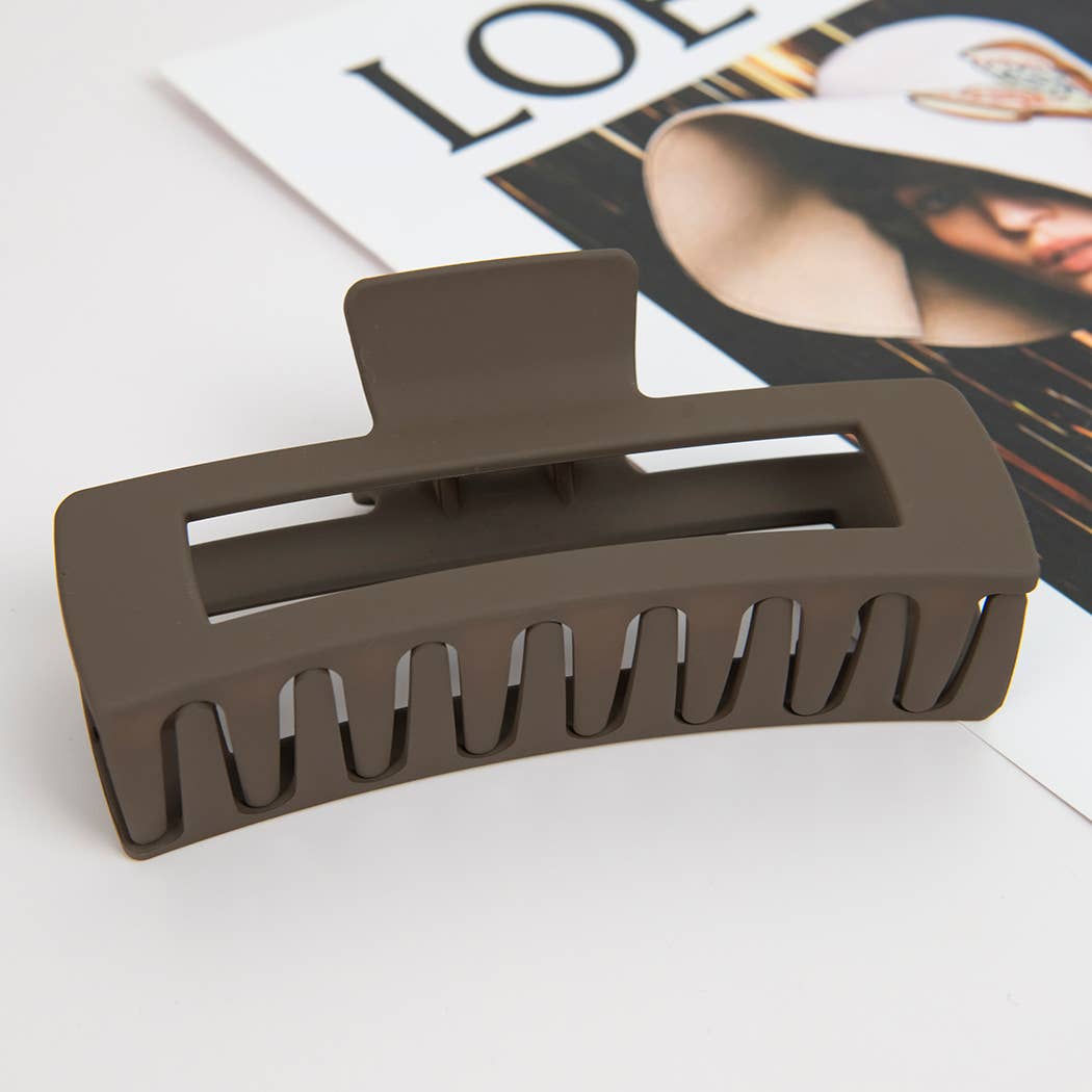 4.92'' Matte Rectangle Large Hair Claw Clips