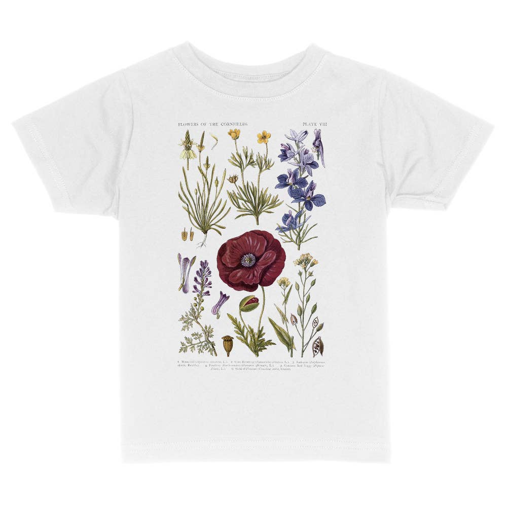 Floral Botanical Chart Toddler or Youth Shirt