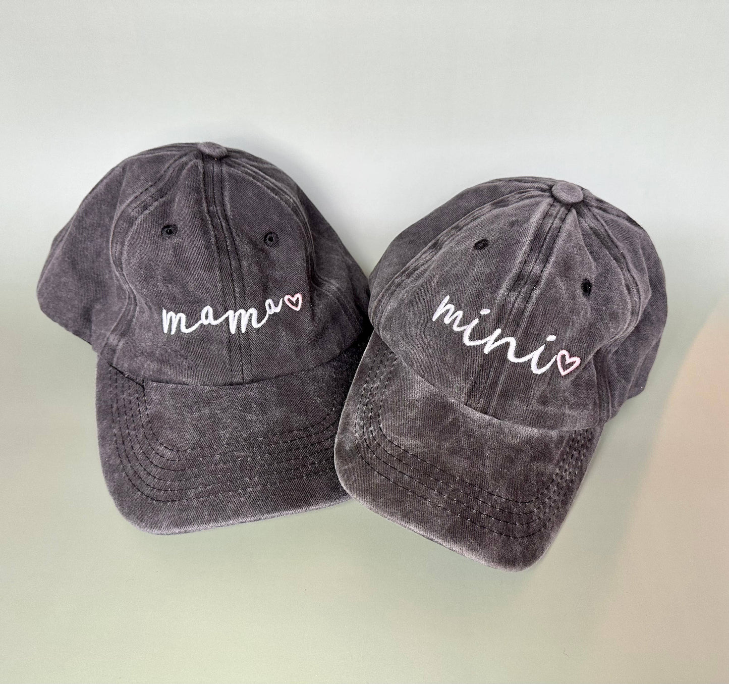 Mama & Mini Matching Hats- Gray
